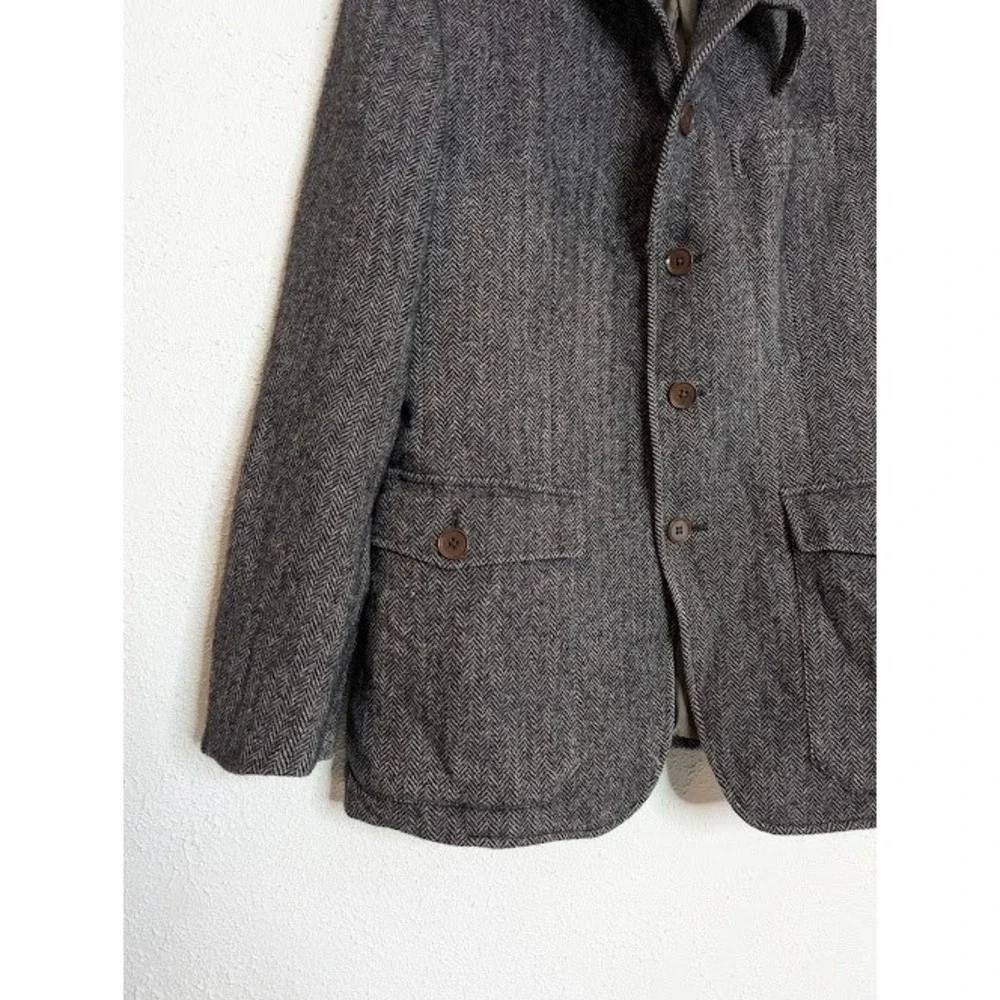 Banana Republic Blazer Mens 40RS Tailored Fit Wool Military Epaulette Jacket‎